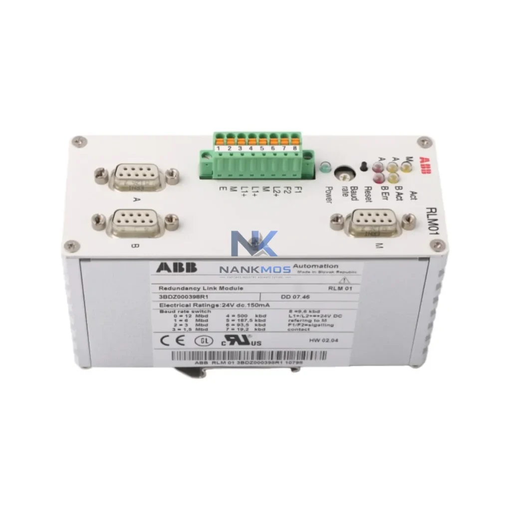 ABB 3BDZ000398R1 RLM01 System-Matched Redundancy Module for Control Architecture 3BDZ000398R1&nbsp;RLM01 industrial automation spare part