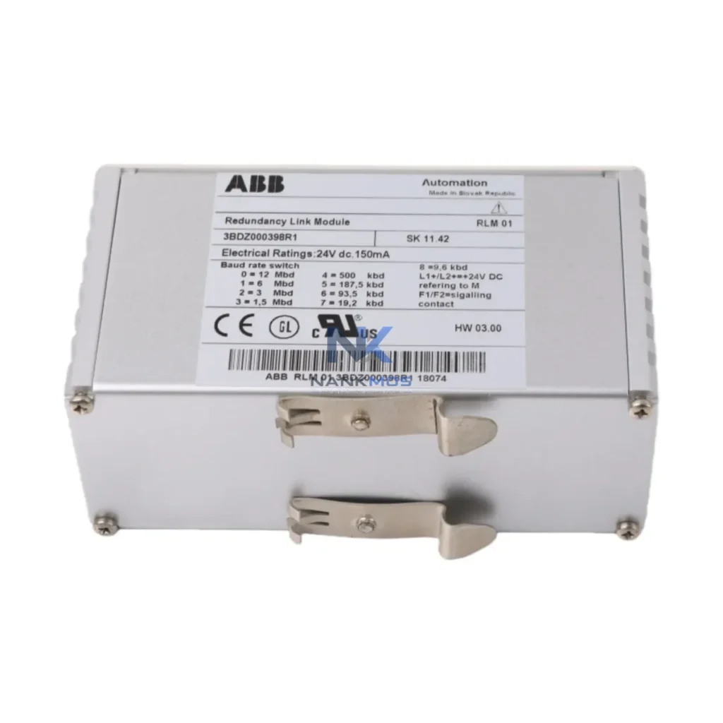 ABB 3BDZ000398R1 RLM01 System-Matched Redundancy Module for Control Architecture 3BDZ000398R1&nbsp;RLM01 industrial automation spare part