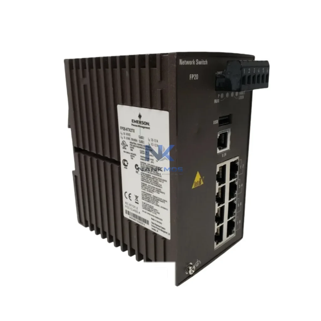 Emerson FP20-6TX2TX Network-Linked Ethernet Switch for Smart Automation FP20-6TX2TX KJ1611X1-BA1 12P4448X032 industrial automation spare part