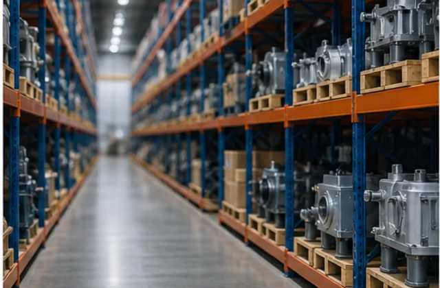 Warehouse shelves with legacy PLC backplanes and chassis for identification